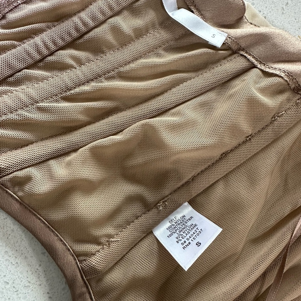 Elegant Tan Crop Top - Picture 7 of 7